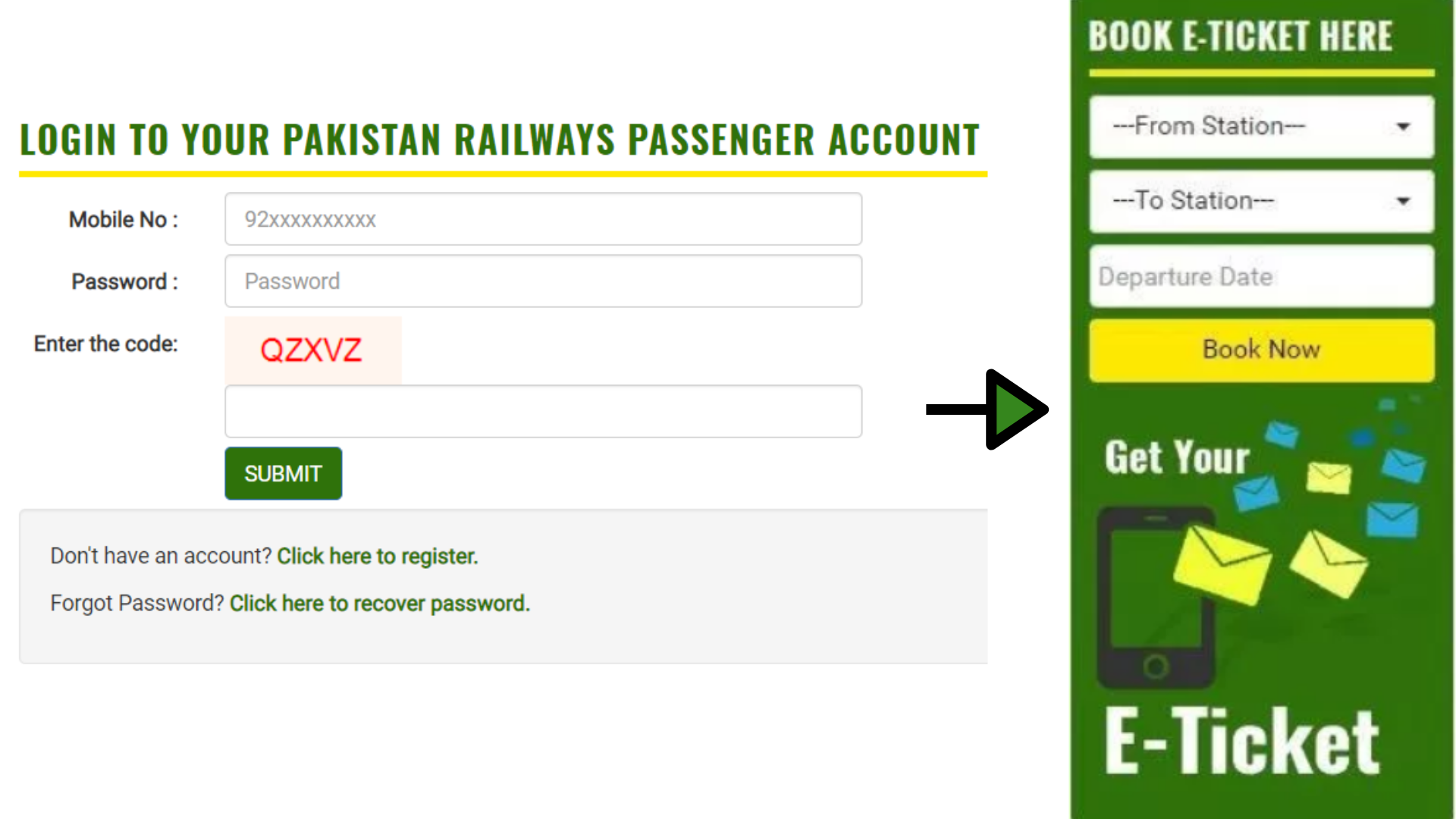 Pakistan railway booking app